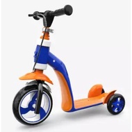 【2 in 1 Kids 3 Wheels Scooter】Tenso Balance Car Children's Balance Bike Baby Child Multifunctional Tricycle
