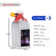 TERANTY 6S 22.2V 1500MAH 45C XT60