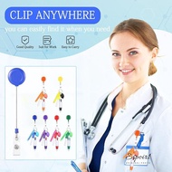 ESPOIR1 Nurse Badge Set, Retractable Portable Nurse Pen Pack, Keychain Lanyard Nurse Badge Clip