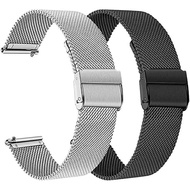 20mm Width Slim Mesh Stainless Steel Quick Release Wristband for Garmin Vivoactive 6/5/Forerunner 57