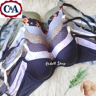 C&A Women's Bra Premium Foam Underwire - Mixed Patterns Plain/ Size 38C Comfortable Everyday - MMP2