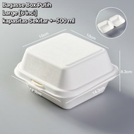 [10 PCS] Bagasse Box / Biofoam Burger Box / Korean Bento Cake Eco friendly Cake Box Kemasan Kue