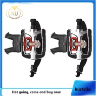[kurtclio.sg]SPD Pedals for Spin Bike with Toe Cages for Shimano Clip Pedals Indoor Exercise Cycling Platform Pedals 9/16 inch