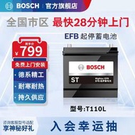 博世汽車電瓶T110L雷克薩斯ES200t RX300 IS級LS啟停免維護蓄電池