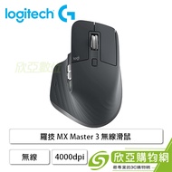 羅技 MX Master 3 無線滑鼠/藍牙/2.4G/4000dpi/Unifying/黑 MAC專用