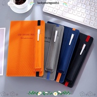 LUCKYSTOREGOODS Strap Notebook, PU Leather Hard Cover Agenda Book, Minimalist Daily Weekly Planner w