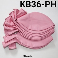 KB36-PH Latex balloon 36 inch 90 cm jumbo matte thick pink single (Round Macaron Latex Balloon) papa