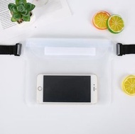 三層密封手機防水袋 防水腰包 手機腰包 潛水套 【白色】#(ONE)