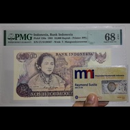 PMG68 EPQ 10000 Rupiah Kartini Top Pop UKI Uang Kuno Indonesia