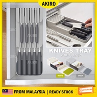 AKIRO Malaysia Knives Drawer Storage 2 Tray 9 Slot Knife Holder Fit for Most Knives Kitchen Ware Pis