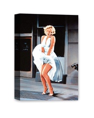 Funny Ugly Christmas Sweater 7 Year Itch Monroe Dress Colorful Canvas Print Marilyn Monroe Framed Po