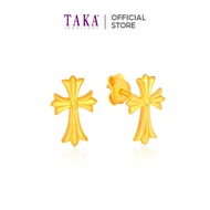 TAKA Jewellery 916 Gold Earrings Cross