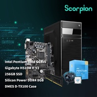 Intel Pentium Gold G6405/ Gigabyte H510M H V2/ 256GB SSD/ Silicon Power 8GB DDR4/ DMES D-TX100 Case
