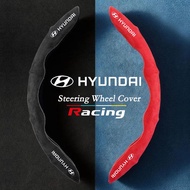 Hyundai Car Steering Wheel Cover Suede Leather for i10 stargazer Kona Getz Accent Elantra Tucson I30
