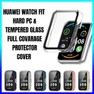 Huawei Watch Fit / Fit SE /Huawei Watch Fit New Hard PC With Tempered Glass Full Coverage Cover