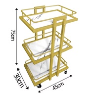 Iron and SteelMaterial Beauty Clinic Trolley Salon Use Pedestal Rolling Kitchen Trolley Care Equipme