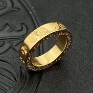 Ring/Trendy Plated 22K Gold 6MM Eternal Cross Ring