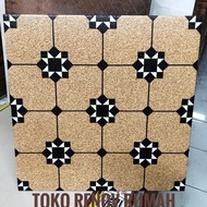 keramik 40x40 kasar motif kayu / keramik lantai kasar motif