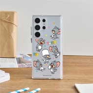湯姆貓與傑利鼠Tuffy亂花防摔透明SAMSUNG手機殼