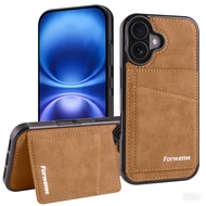 Case for iPhone 17 Air 16 15 14 Plus 12 13 Pro Max Retro PU Leather With Card Holder Slots Pocket Ba