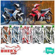 GRED AAA LC135 V2 V3 V4 V5 Body Sticker Stripe (13) BATIK Hitam Gold Grey Oren Putih Merah 4S 4SPEED