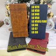 Lg V60 LG G6 G7 LG G8 (2camera) V20 V30 V40 V50 V60 G6 G7 G8 (3Orange) G8X /V50s VelVet Q51 Q92 Leather Case