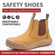 Ready Stock Safety Shoes Safety Boots Steel Toe-toe Work Shoes Waterproof Wear-Resistant Work Shoes Anti-smashing Steel Toe Shoes Anti-puncture Safety Shoes Welder Shoes Const UOWO
