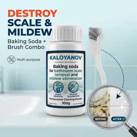 Deep Mold Mildew Remover with Brush Baking Soda Bathroom Cleaner Foam Toilet Bowl Tile Descaling Sta