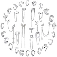 Florideco Ladies Ear Sleeve Earring Set Adjustable Fake Earring Cuffs Non-Pierced Earring Set Earrin