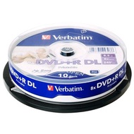 (歡迎散買) 全新Verbatim DVD+R DL 8X 8.5GB 可寬幅噴墨打印 單面雙層可燒錄光碟 - 筒裝10隻 DVD Dual Layer