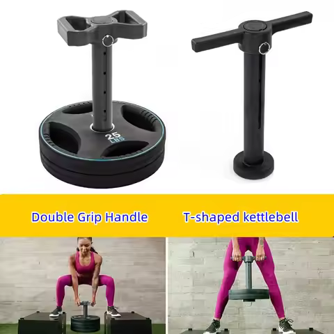 Double Grip Handle T-Shaped Kettlebell Fitness Grip Adjustable T-Bell Bar Glute Trainer Deep Squat H