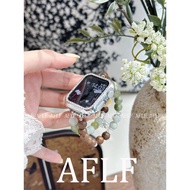 AFLF 新中式菩提奶盖串珠适用苹果手表表带S11女款iwatch手表表带S10/S9高级applewatch表带SE3/S8/S7/S6腕带20260421