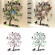 Stiker Dinding Akrilik 3D Bentuk Pohon Bingkai Foto untuk Dekorasi