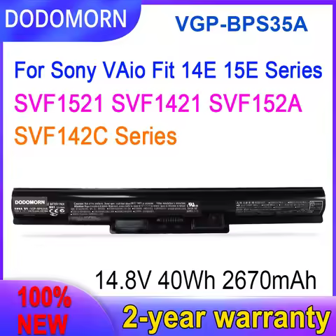 New VGP-BPS35A Laptop Battery For SONY VAIO Fit 14E Fit15E SVF14215SC SVF15217SC SVF15218SC Replace 