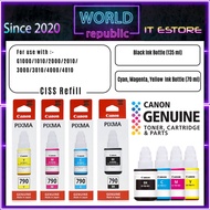 GENUINE CANON GI-790 GI790 790 INK GI-790BK GI790C GI790M GI790Y GI-790 Black Cyan G3000 G4000 G1010