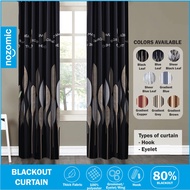 Kain Langsir Tingkap Murah Curtain Window Curtain Langsir Sliding Door Curtain Blackout 80% 9ft