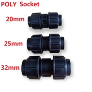 POLY SOCKET/ PENYAMBUNG POLY PIPE ( SIZE: 20mm / 25mm / 32mm )