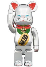 全新正版 未開封 包順豐 銀 招財貓 弍 2 400% bearbrick be@rbrick