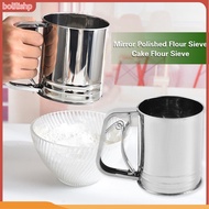 {bolilishp}  Flour Sieve Bread Flour Sieve Stainless Steel Hand Crank Flour Sifter Double Layer Powder Sugar Shaker Easy to Use Kitchen Tool for Baking Durable and Efficient Design