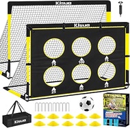 Kids Soccer Goal for Backyard Set - 2 of 6x4 ft Soccer Goals Training Equipment, Soccer Net for Kids