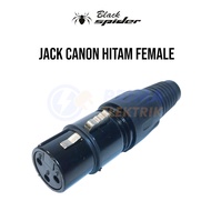 Jack Canon Black Spider Female PX055 - XLR Female Connector