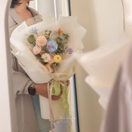 DAY OFF 彩色夢境永生花花束 擴香花束 索拉花 生日禮物 ins風