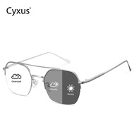 Cyxus Smart Photochromic Glasses 2-in-1 Anti-Blue Light & UV Protection Metal Frame 8344