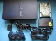 日製 PS2 SCPH-50000 MB/NH 透明籃.主機一組附稀有配件硬碟  網卡  原機未改 .