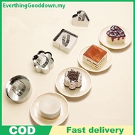 Ed Stainless Steel Mousse Cake Molds Heat Resistant Smooth Edge 5 Different Shapes for Home Baker DI