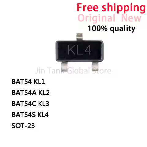 100pcs New BAT54 KL1 BAT54A KL2 BAT54C KL3 BAT54S KL4 Schottky diode SOT23 IC Chip In Stock Wholesal