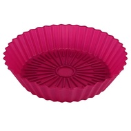 Silicone Air Fryer Pot Bbq Barbecue Pad Silicone Oven Airfryer Mold Plate Airfryer Basket Tray Reusable Baking