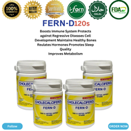 IFERN Fern D original brand Vitamin D 120 Softgels Cholecalciferol 4 Bottles