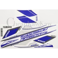 Y15 Y15ZR V1 V2 Exciter GP 150 2015 ( 8 ) Body Cover Set Stripe Sticker - Blue