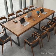 Large Desk Desk Chair Solid Wood loft Workbench Simple Computer Desk Conference Table Negotiation Ta